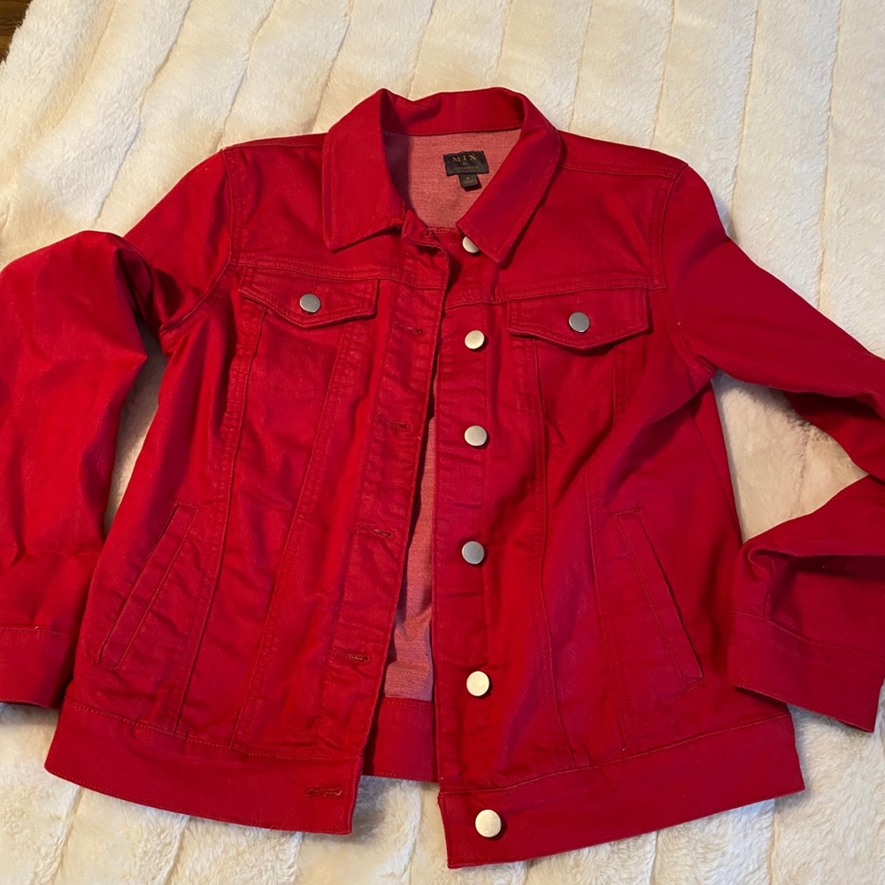 Red denim jacket from stitch fix
